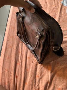 Stylish Brown Multi Way Handbag - Backpack.