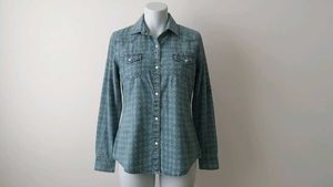Patterned Denim Shirt