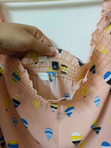 Peach Printed Top