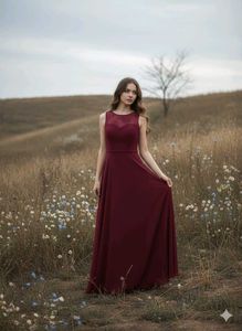 Elegant Maroon Maxi Dress