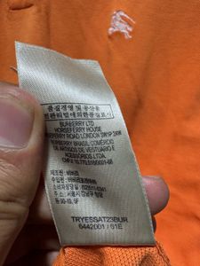 Burberry London Orange Polo TShirt