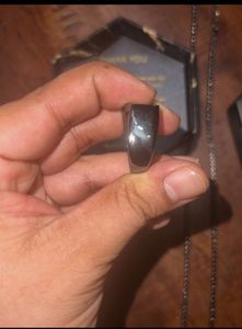 Men&#39;s Black Mamba Necklace &amp; Ring free size