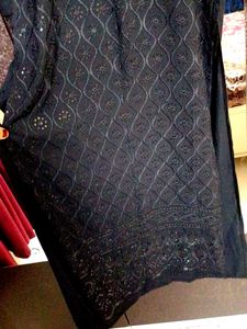 Chickenkari Black Kurta