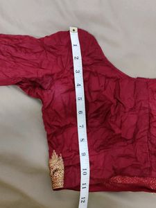 Red Blouse With Golden Border ❤💛