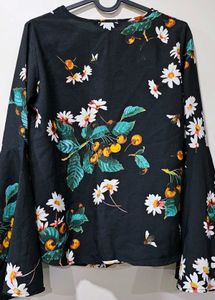 Black Floral Top