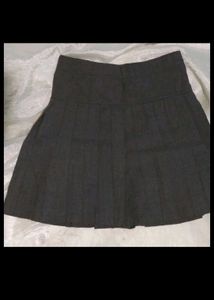 Gray Pleated Skirt