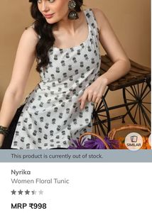 Floral Print desi kurti top