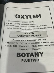Plus Two Botany Xylem Study Material