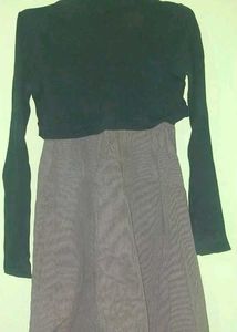 Gray Dress with Black frock + inner + 🎁