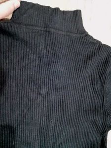 Stylish Black Mock Neck Top (free delivery)