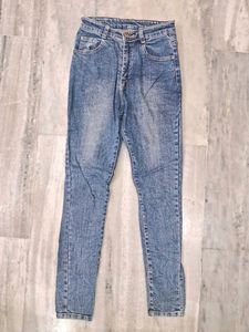 Womens Blue Skinny Jeans