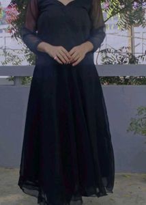 Black Anarkali Suit Set