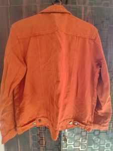 Orange Denim Winter Jacket