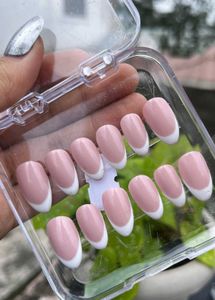 Pink French Press on Nails