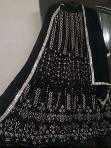 Elegant Black Ethnic Skirt