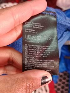 H&amp;M Blue Oversized Sweatshirt