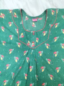 Sea Green Nighty Gown For Women