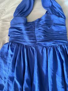 Blue Halter Mini Dress