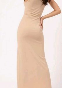 Elegant Beige Maxi Dress
