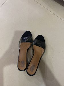 Black Transparent Heel