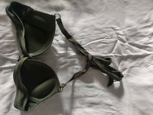 Olive Heavy Padded Bikini Top(Tie Up Style)