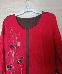Pink Brown Kurta For Women