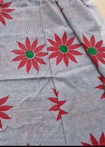 Sunflower Design Lavender Colour Saree
