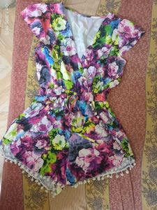Floral Print Romper