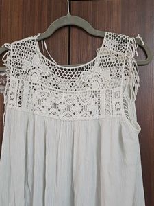 Cute White Crochet Dress