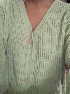 Mint Green Knit Cardigan