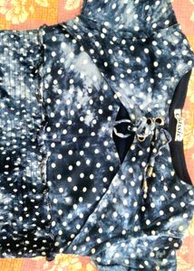 Blue Polka Dot Top