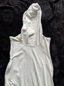 Minimalist Sleeveless Drawstring Waist Dress