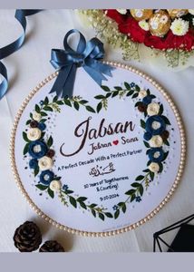 Custom Embroidered Hoop Art