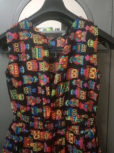 Fun Owl Print Dress
