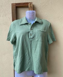 Green Polo Top
