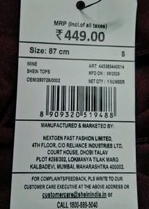 Maroon Long Sleeve Top