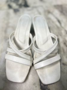 White Strappy Heels
