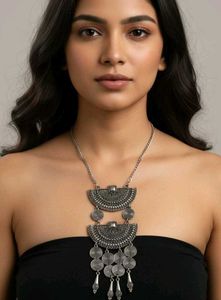 Statement Silver Bohemian Necklace