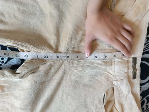 Unisex Cream Velvet Trousers
