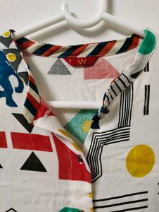 Beautiful Print Multicolour &#39;W&#39; kurtha