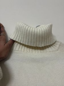 Cozy White Turtleneck Sweater