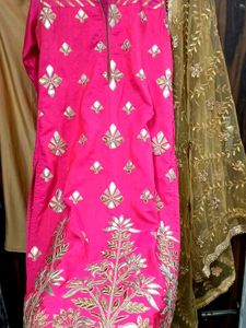 Pink Embroidered Kurta Set
