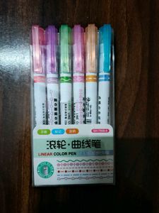 36 Colors Double Tip Marker Set &amp; 6 Pcs Design Pen