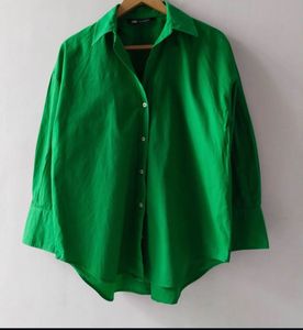Zara Green Oversized Shirt