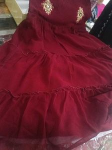 Elegant Maroon Ethnic Gown