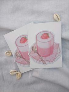 Strawberry shake Sticky Notes 🍓🧁