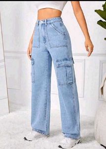 Women Cargo Jeans- New