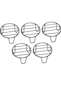 Pack Of 7 Outdoor Black Metal Plant Stands