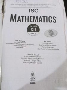 ISC Mathematics Class XII
