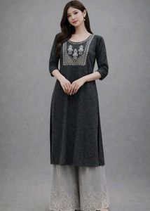 Embroidered Knit woolen kurti